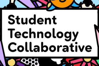 Colorful banner with text Student Technology Collaborative